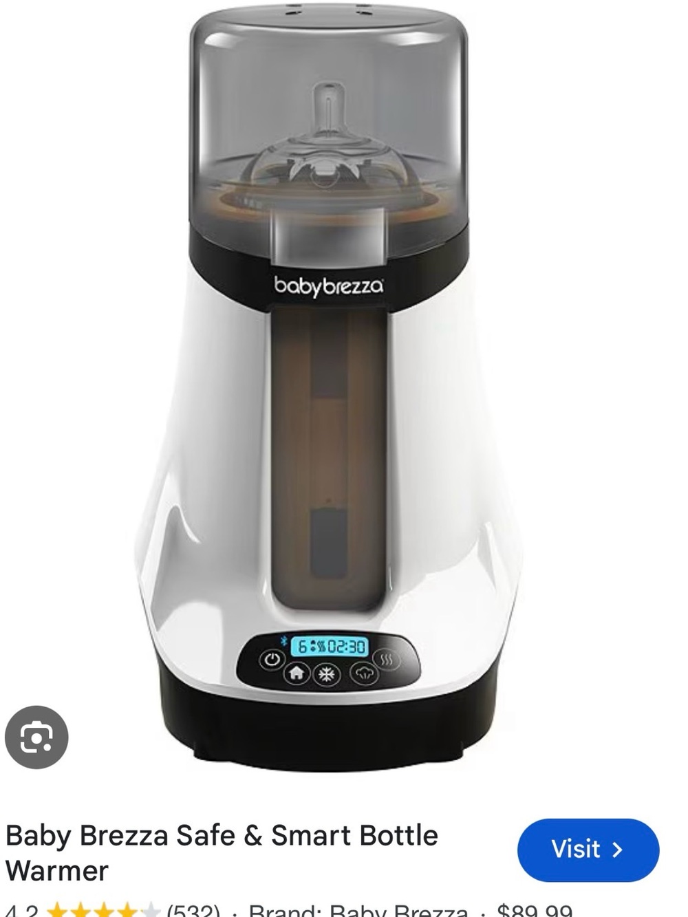 Baby Brezza Bottle Warmer – White and Black